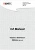 CZ Manuál Import a distribuce: RECALL s.r.o.