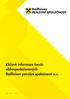 Klíčové informace fondů obhospodařovaných Raiffeisen penzijní společností a.s.