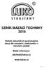 CENÍK MAZACÍ TECHNIKY 2016