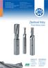 Závitové frézy. Thread Milling Cutters. Všeobecné informace General Information EG M UNC UNF NPT NPTF