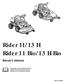Rider 11/13 H Rider 11 Bio/13 H Bio. Návod k obsluze 101 91 29-90