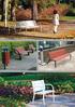 Park benches. Parkové lavičky