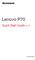 Lenovo P70. Quick Start Guide v1.0. English/Česky
