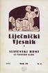 Liječnički Vjesnik SLAVENSKI BROJ LE NUMERO SLAVE. 1928. God. 50. Br. 11