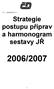 Č.j. 1368/2005-O11. Strategie postupu příprav a harmonogram sestavy JŘ