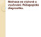 Motivace ve výchově a vyučování. Pedagogická diagnostika.