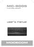 MC-9005 MODECOM. user s manual. multimedia keyboard