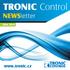 TRONIC Control. NEWSletter.  říjen 2016