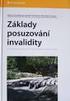 Základy posuzování invalidity