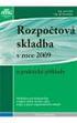 ROZPOČTOVÁ SKLADBA V ROCE aktualizované vydání (leden 2015) 1. aktualizace k