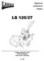 Štěpkovač Zerkleinerer Chipper LS 120/27. Katalog náhradních dílů Ersatzteilkatalog Spare parts catalogue