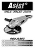 ANGLE GRINDER 2350W CZ ÚHLOVÁ BRUSKA 2350W - Návod k obsluze 4-9. H SAROKCSISZOLÓ 2350W - Kezelési utasítas