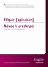 Eliquis (apixaban) Návod k preskripci