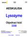 AESKULISA. Lysozyme. Objednací kód: BioVendor - Laboratorní medicína a.s. Tel: Fax: Tel:
