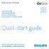 Quick start guide.  Philips GoGear MP4 player