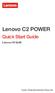 Lenovo C2 POWER. Quick Start Guide. Lenovo K10a40. English/Česky/Slovenščina/Tiếng Việt