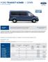 FORD TRANSIT KOMBI I CENÍK 8-9místný vůz bez přepážky