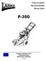 Fréza na pařezy Baumstumpträse Stump Cutter F-350. Katalog náhradních dílů Ersatzteilkatalog Spare parts catalogue