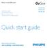 Quick start guide. Philips GoGear MP3 player SA3MXX02 SA3MXX04 SA3MXX08