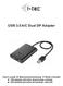USB 3.0 A/C Dual DP Adapter