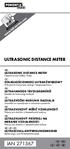 ULTRASONIC DISTANCE METER ODLEGŁOŚCIOMIERZ ULTRADŹWIĘKOWY. Wskazówki dotyczące obsługi i bezpieczeństwa ULTRAHANGOS TÁVOLSÁGMÉRŐ