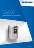 GA700. Střídavé měniče pro průmyslové aplikace.
