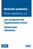 Obchodní podmínky České spořitelny, a.s. pro poskytování hypotečních úvěrů Soukromá klientela