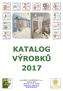 KATALOG VÝROBKŮ 2017