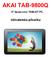 AKAI TAB-9800Q. 9 Quad-core TABLET PC. Uživatelská příručka