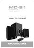 MC-S1 MODECOM. user s manual. progressive music system