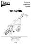 Drážkovač Grabenfräse Trencher TR 60HC. Katalog náhradních dílů Ersatzteilkatalog Spare parts catalogue