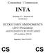 Committee / Commission INTA. Meeting of / Réunion du 03/09/2012. BUDGETARY AMENDMENTS (2013 Procedure) AMENDEMENTS BUDGÉTAIRES (Procédure 2013)