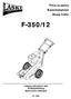 Fréza na pařezy Baumstumpträse Stump Cutter F-350/12. Katalog náhradních dílů Ersatzteilkatalog Spare parts catalogue