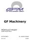 GF Machinery PRŮMYSLOVÝ PROJEKT SEMESTRÁLNÍ PRÁCE