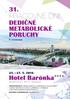 PRACOVNÉ DNI. DEDIČNÉ METABOLICKÉ PORUCHY II. oznámenie. Hotel Barónka