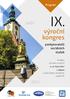 IX. výroční kongres. poskytovatelů sociálních služeb. Program. Kongres se koná ve dnech října 2017 v Táboře v rámci Týdne sociálních služeb ČR