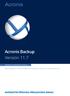 Acronis Backup Version 11.7 REFERENČNÍ PŘÍRUČKA PŘÍKAZOVÉHO ŘÁDKU. Všechny aplikace v rodině produktů Acronis Backup a v sadě Acronis Backup Advanced