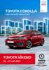 TOYOTA COROLLA TOYOTA VÍKEND září Nejprodávanější auto na světě