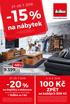 -15 % -20 % 100 Kč. na nábytek ZPĚT 9.399, za každých 500 Kč. na doplňky a dekorace, *15.