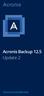 Acronis Backup 12.5 Update 2 UŽIVATELSKÁ PŘÍRUČKA