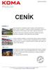 CENÍK. ComfortLine. StandardLine. City Moduly