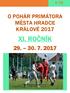 U 12 O POHÁR PRIMÁTORA MĚSTA HRADCE KRÁLOVÉ 2017 XI. ROČNÍK