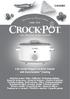 CSC038X. 4.5L Sauté Hinged Lid Slow Cooker with DuraCeramic Coating. - Since