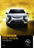 Produktové informace OPEL AMPERA. Katalog příslušenství Opel.
