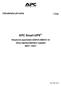 Uživatelská příručka. Česky. APC Smart-UPS. Stojanové uspořádání 2200VA/3000VA 3U Zdroj nepřerušitelného napájení 230V~/120V~ A, 08/01