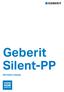 Geberit Silent-PP. Montážní zásady