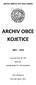 ARCHIV OBCE KOJETICE