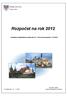 Rozpočet na rok schválený zastupitelstvem města dne pod usnesením č. 155/2012