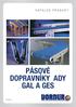 KATALOG PRODUKTŮ PÁSOVÉ DOPRAVNÍKY ŘADY GAL A GES. Čeština