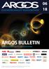 ARGOS BULLETIN katalog probíhajících akcí a novinek